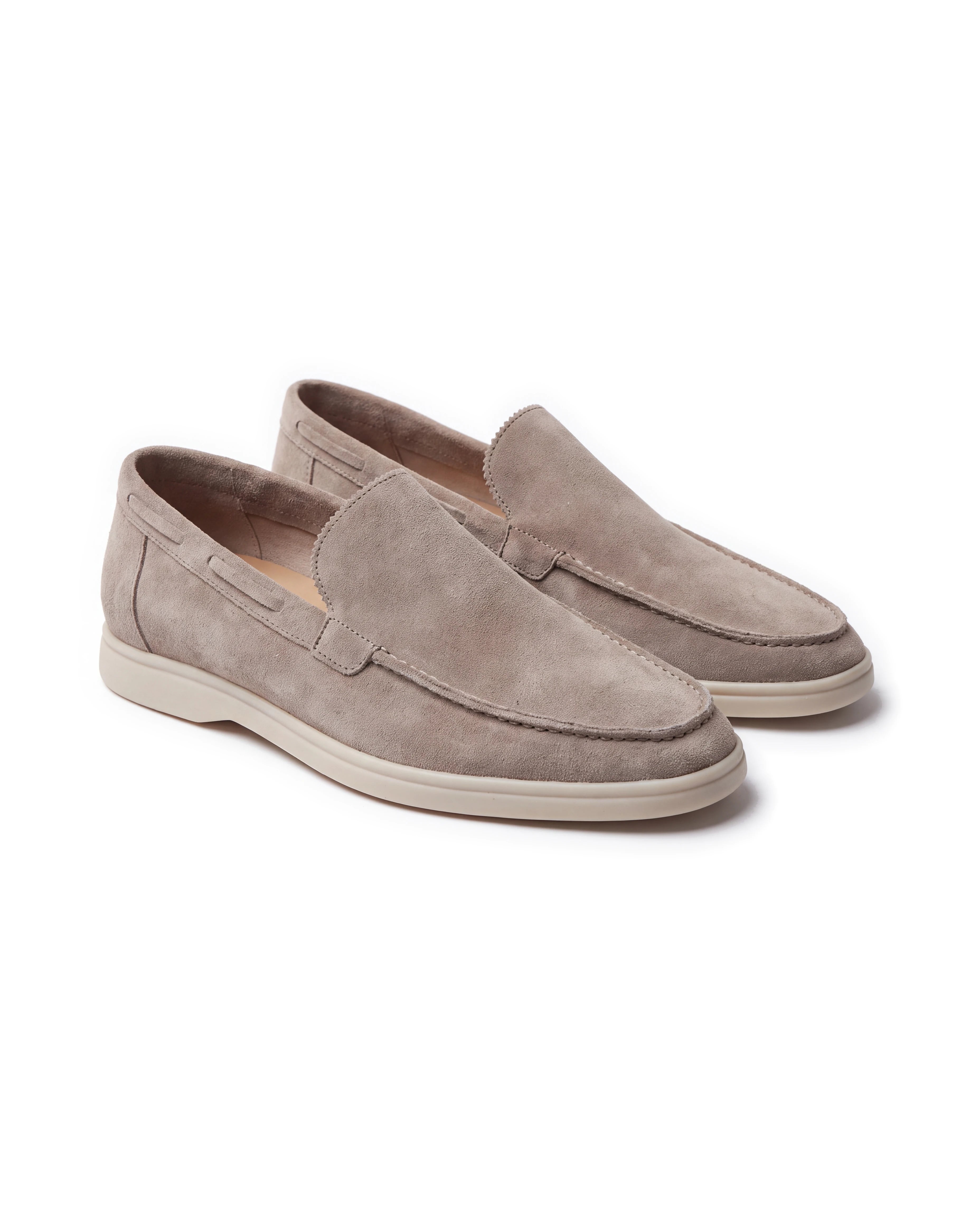 Men's Suede Slip-On Loafers - Douglas - Light Beige