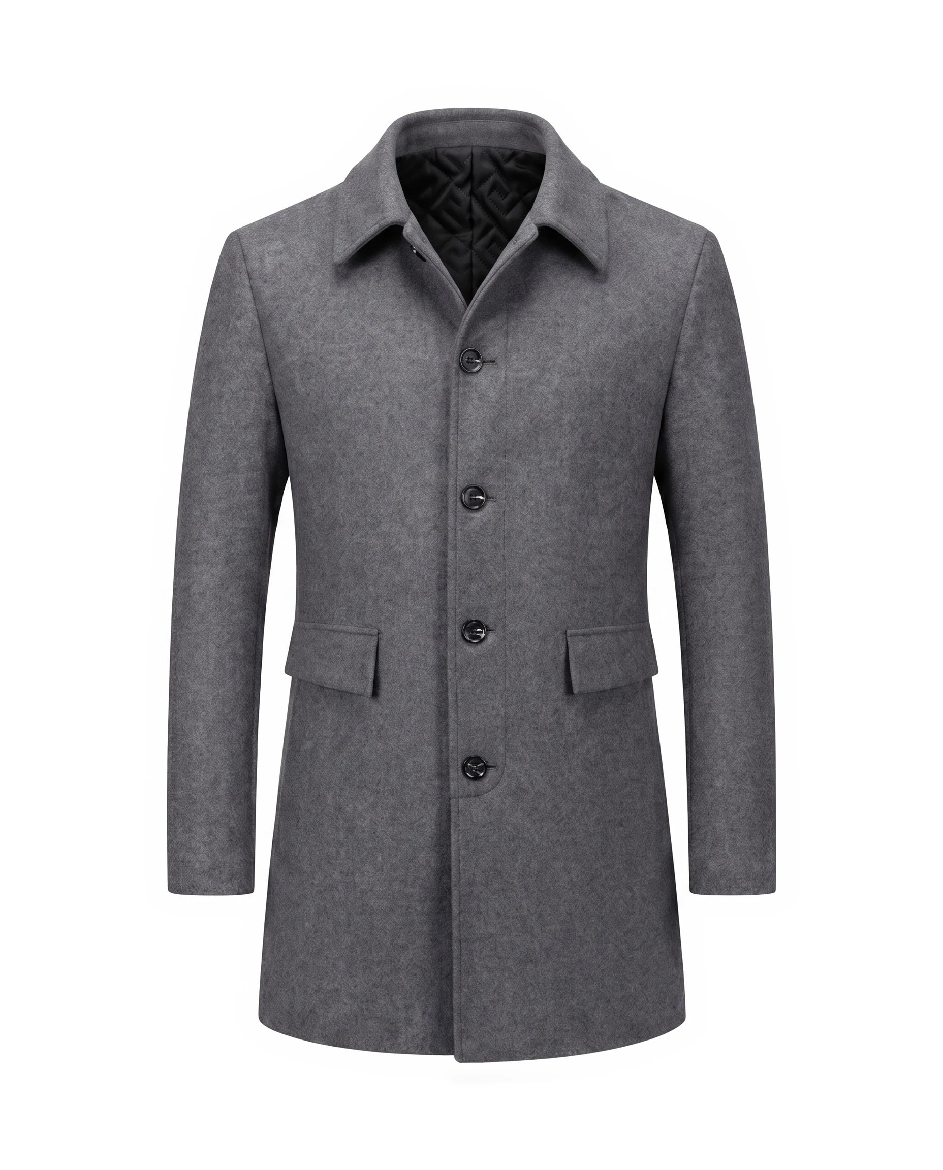Men's Wool-Blend Overcoat - Finnian - Gray