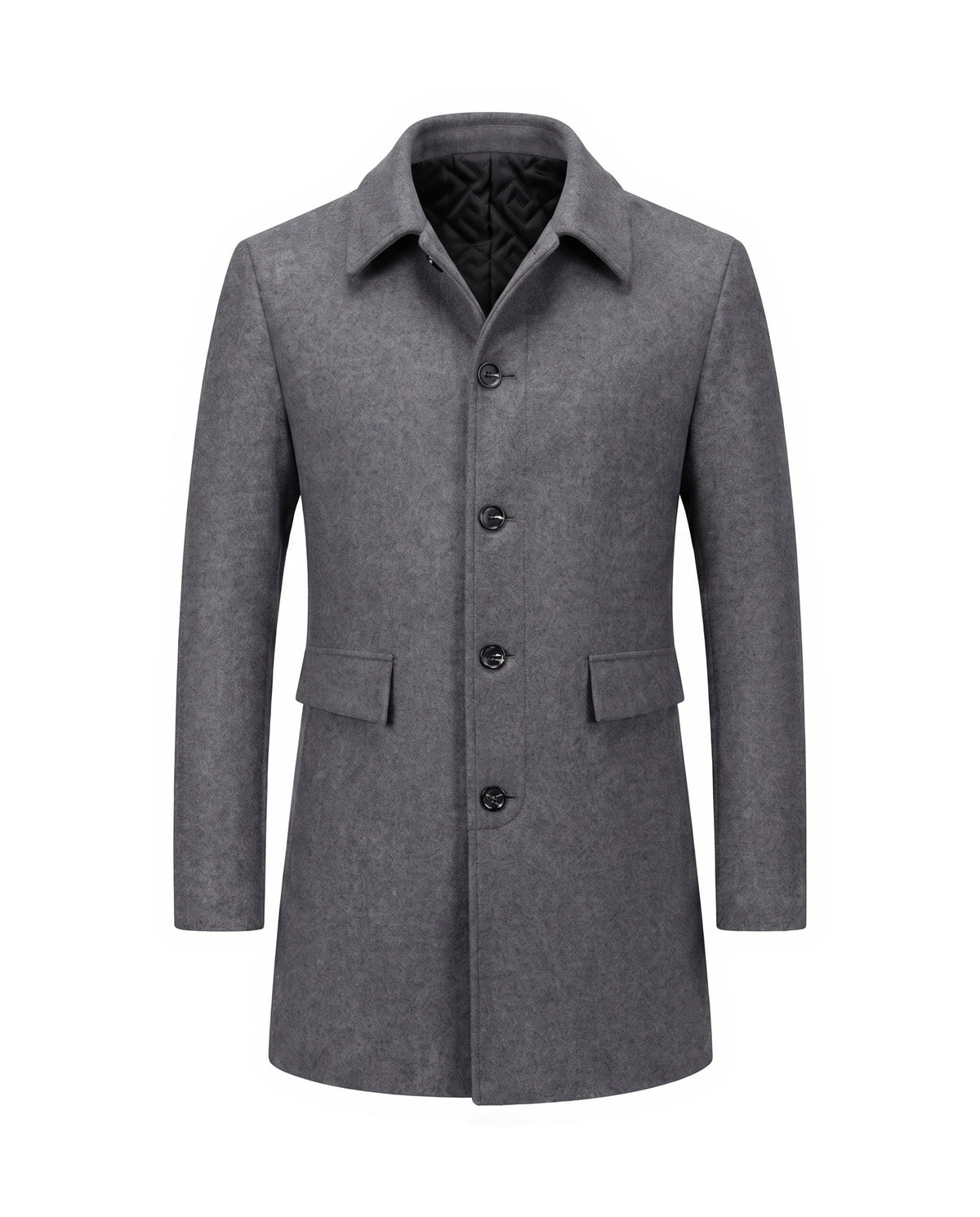 Men's Wool-Blend Overcoat - Finnian - Gray
