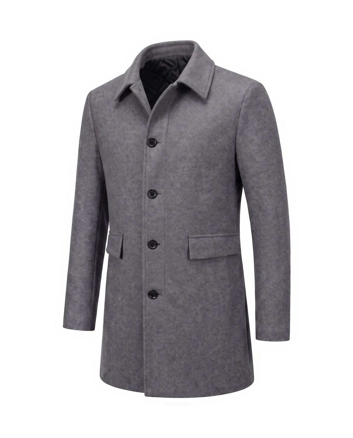Men's Wool-Blend Overcoat - Finnian - Three-Quarter View