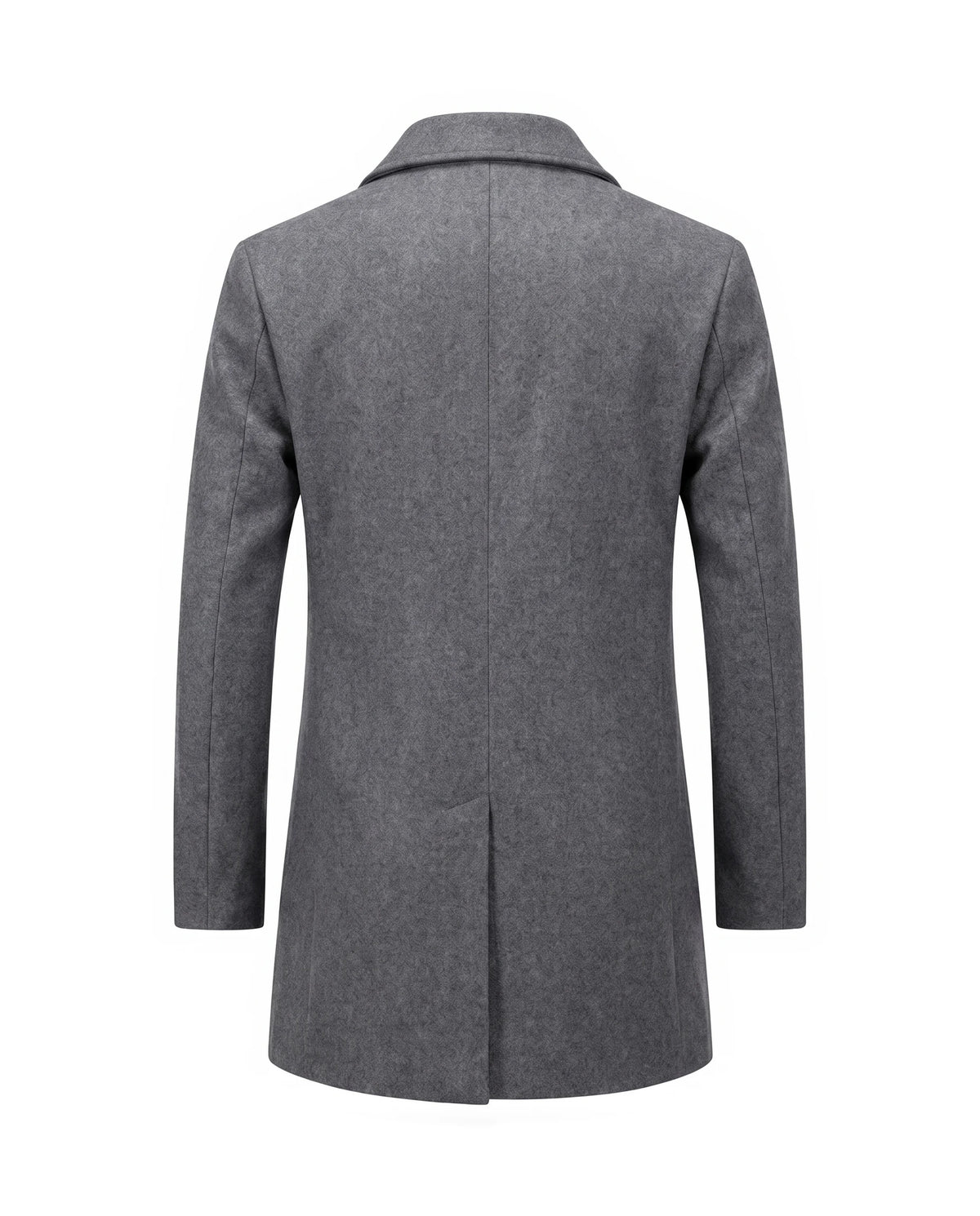Men's Wool-Blend Overcoat - Finnian - Gray Back View