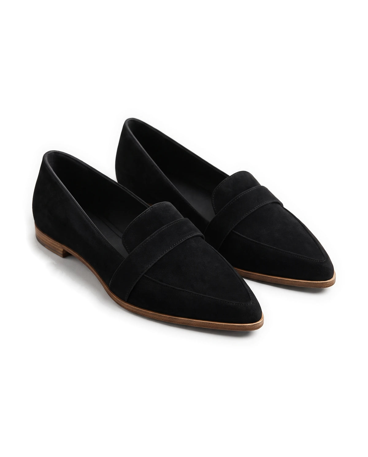 Women's Pointed-Toe Penny Loafers - Giacinta - Black