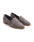 Women's Pointed-Toe Penny Loafers - Giacinta - Gray