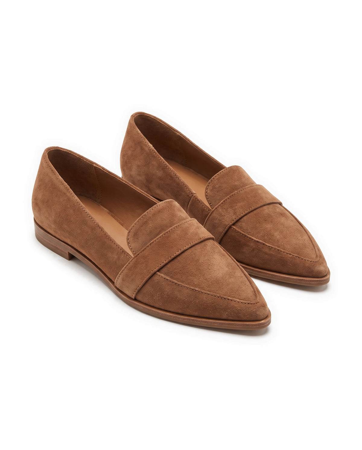 Women's Pointed-Toe Penny Loafers - Giacinta - Khaki