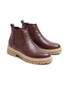 Men's Leather Lug-Sole Chelsea Boots - Guy - Brown