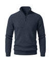 Men's Merino Wool Quarter-Zip Sweater - Horace - Navy