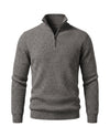 Men's Merino Wool Quarter-Zip Sweater - Horace - Dark Gray