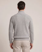 Men's Merino Wool Quarter-Zip Sweater - Horace - Model Back View