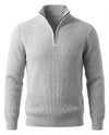 Men's Merino Wool Quarter-Zip Sweater - Horace - Gray