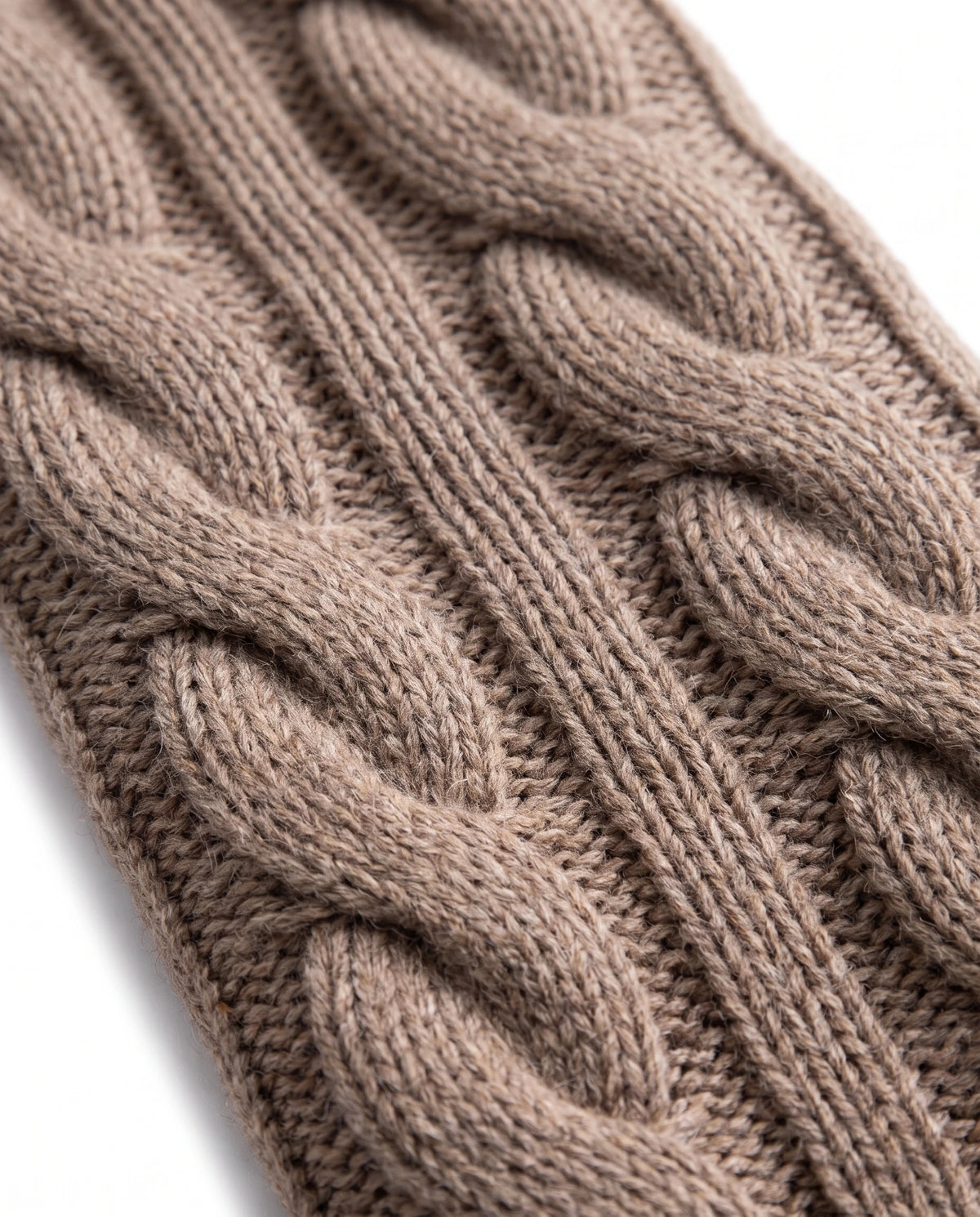 Men's Merino Wool Shawl Collar Cardigan - Jamal - Detail Cable Knit