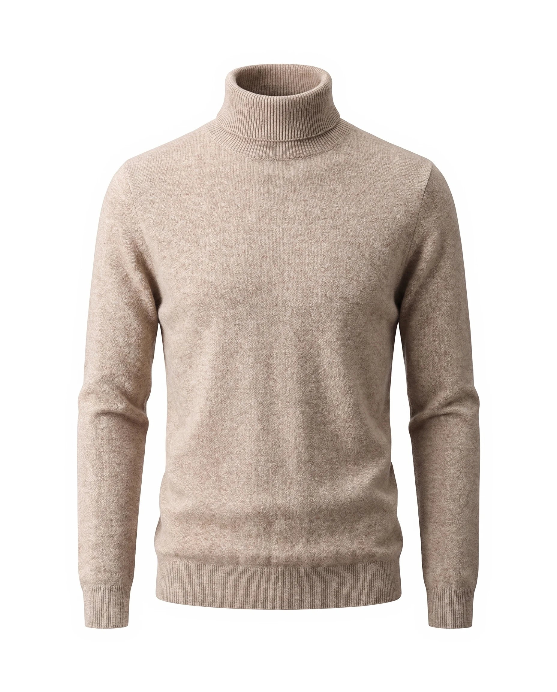 Men's Wool Turtleneck Sweater - Jeremy - Camel