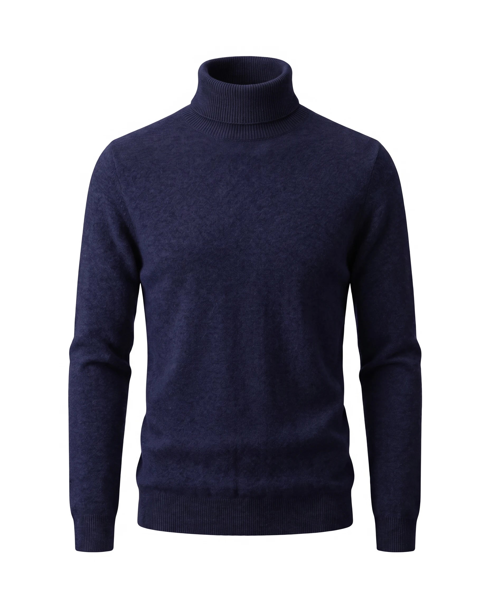 Men's Wool Turtleneck Sweater - Jeremy - Navy