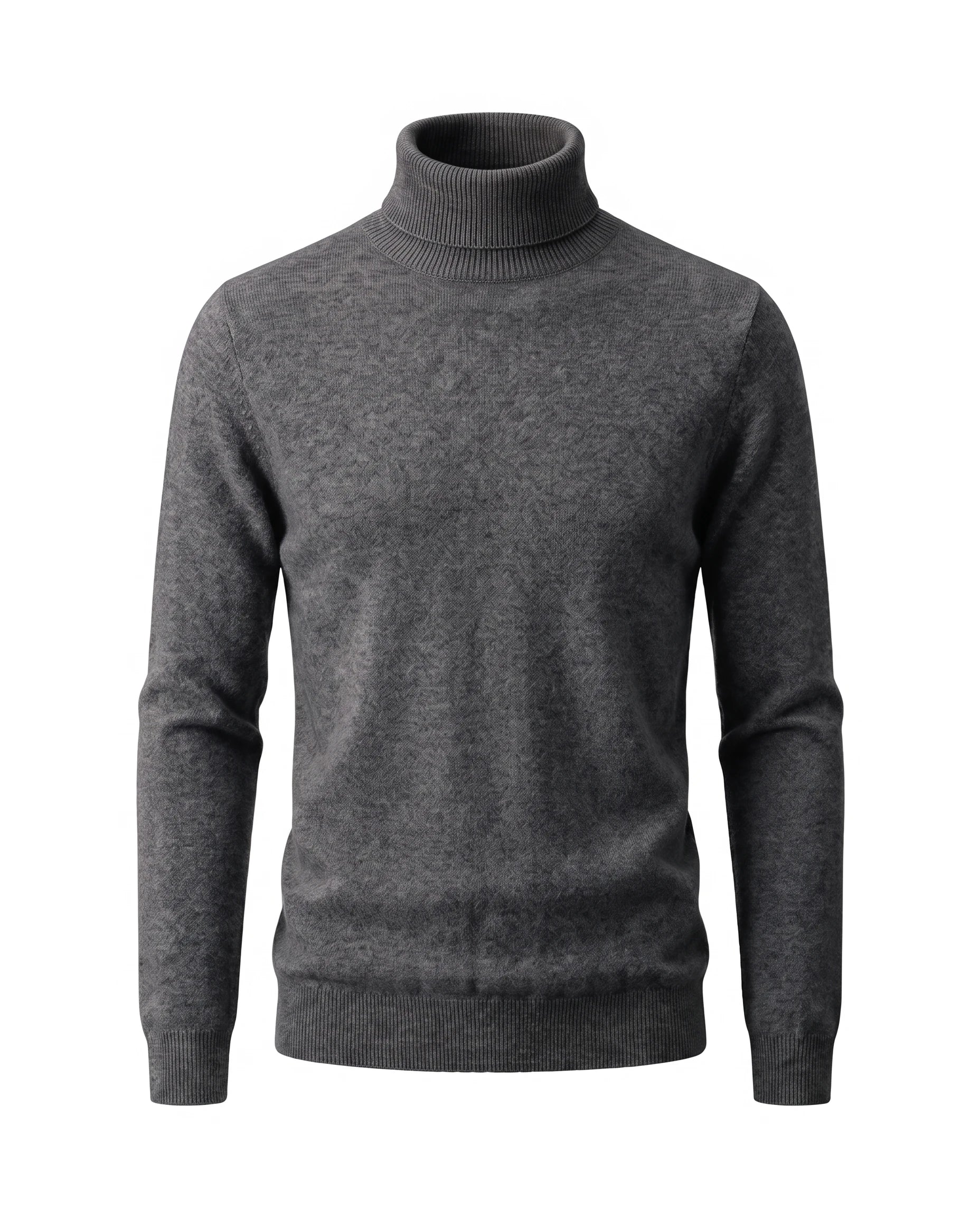 Men's Wool Turtleneck Sweater - Jeremy - Dark Gray