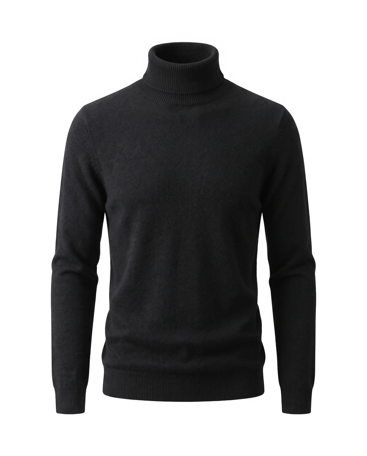 Men's Wool Turtleneck Sweater - Jeremy - Black