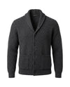 Men's Cashmere Shawl Collar Cardigan - Jermaine - Dark Gray
