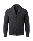 Men's Cashmere Shawl Collar Cardigan - Jermaine - Dark Gray