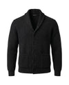 Men's Cashmere Shawl Collar Cardigan - Jermaine - Black