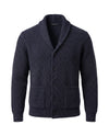 Men's Cashmere Shawl Collar Cardigan - Jermaine - Navy