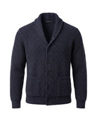Men's Cashmere Shawl Collar Cardigan - Jermaine - Navy