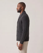 Men's Cashmere Shawl Collar Cardigan - Jermaine - Model Side View