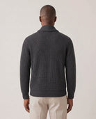 Men's Cashmere Shawl Collar Cardigan - Jermaine - Model Back View