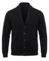 Men's Cashmere Shawl Collar Cardigan - Jermaine - Black