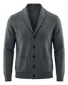 Men's Cashmere Shawl Collar Cardigan - Jermaine - Dark Gray
