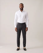 Men's Cap-Toe Button Panel Dress Shoes - Roderick - Model Full Look