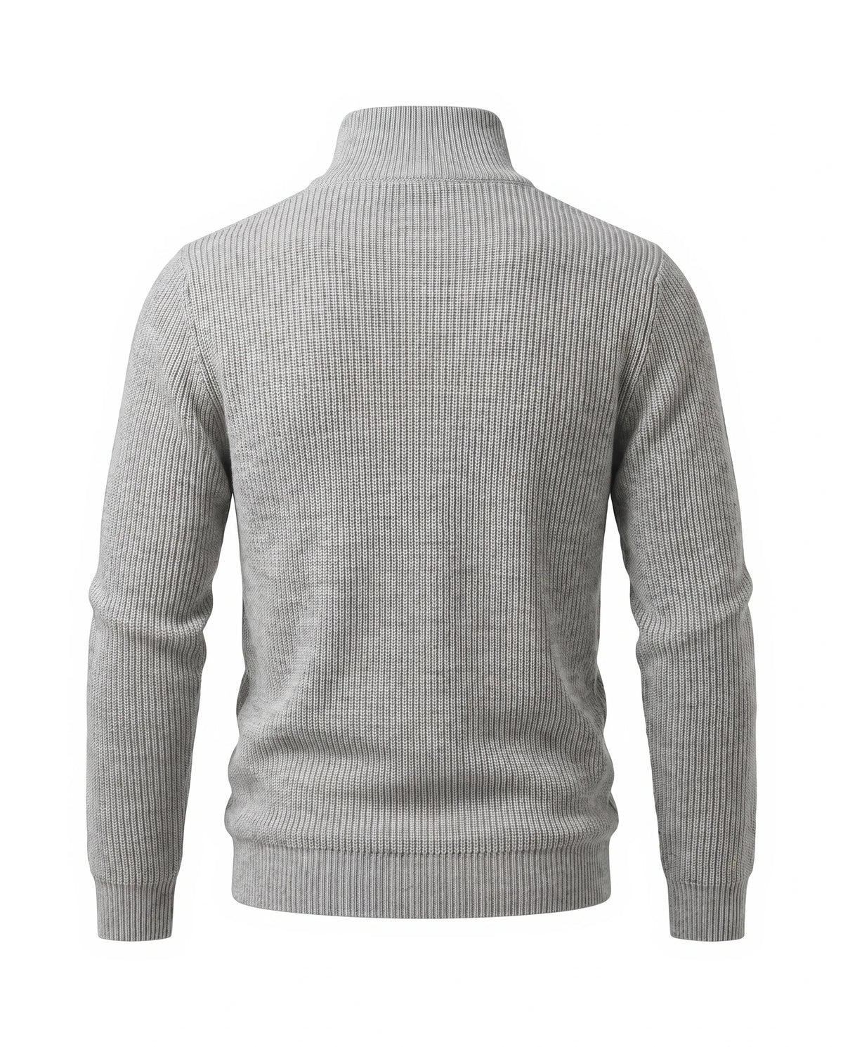 Men's Cotton-Blend Long-Sleeve Zip Polo Shirt - Horace - Product view 5