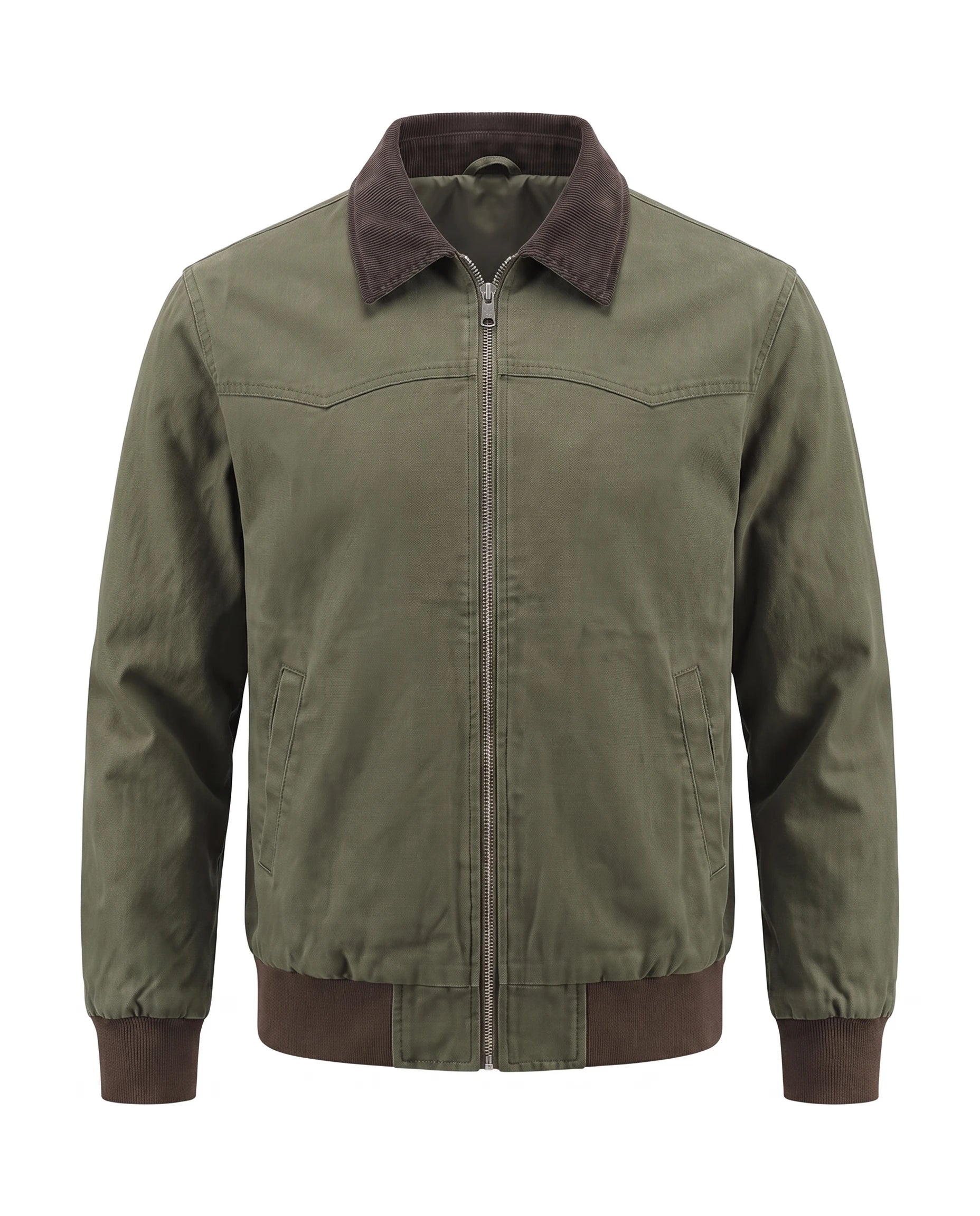Men's Cotton Canvas Jacket - Craig - Army Green