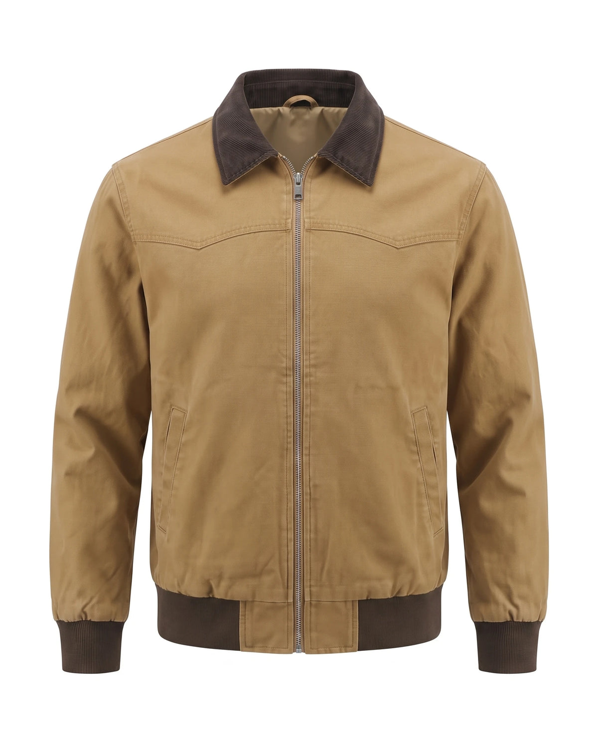 Men's Cotton Canvas Jacket - Craig - Khaki