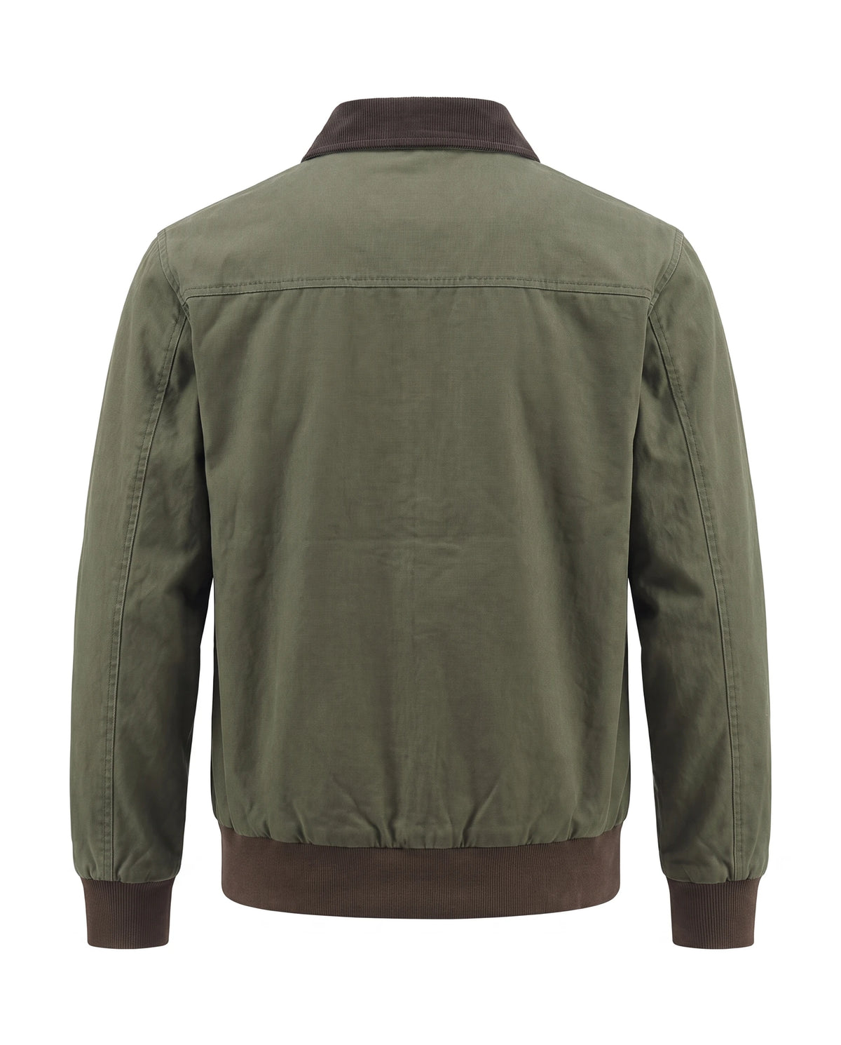 Men's Cotton Canvas Jacket - Craig - Army Green Back View
