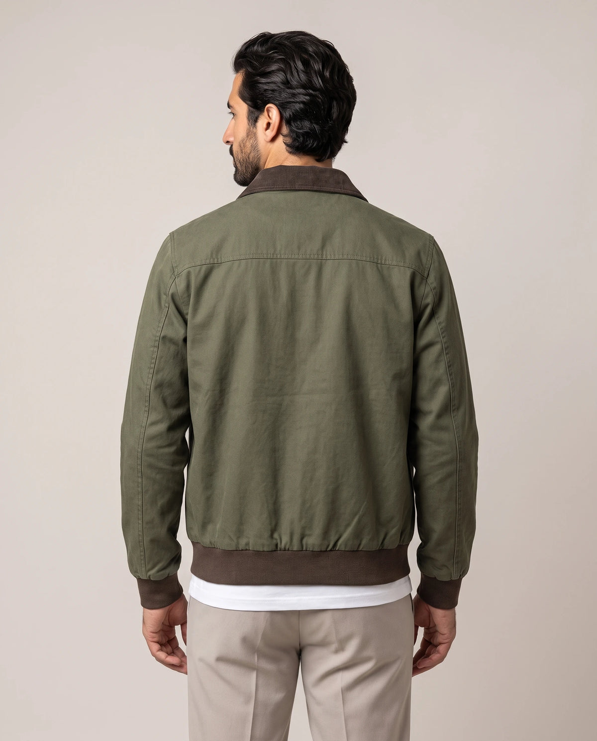 Men's Cotton Canvas Jacket - Craig - Model Back