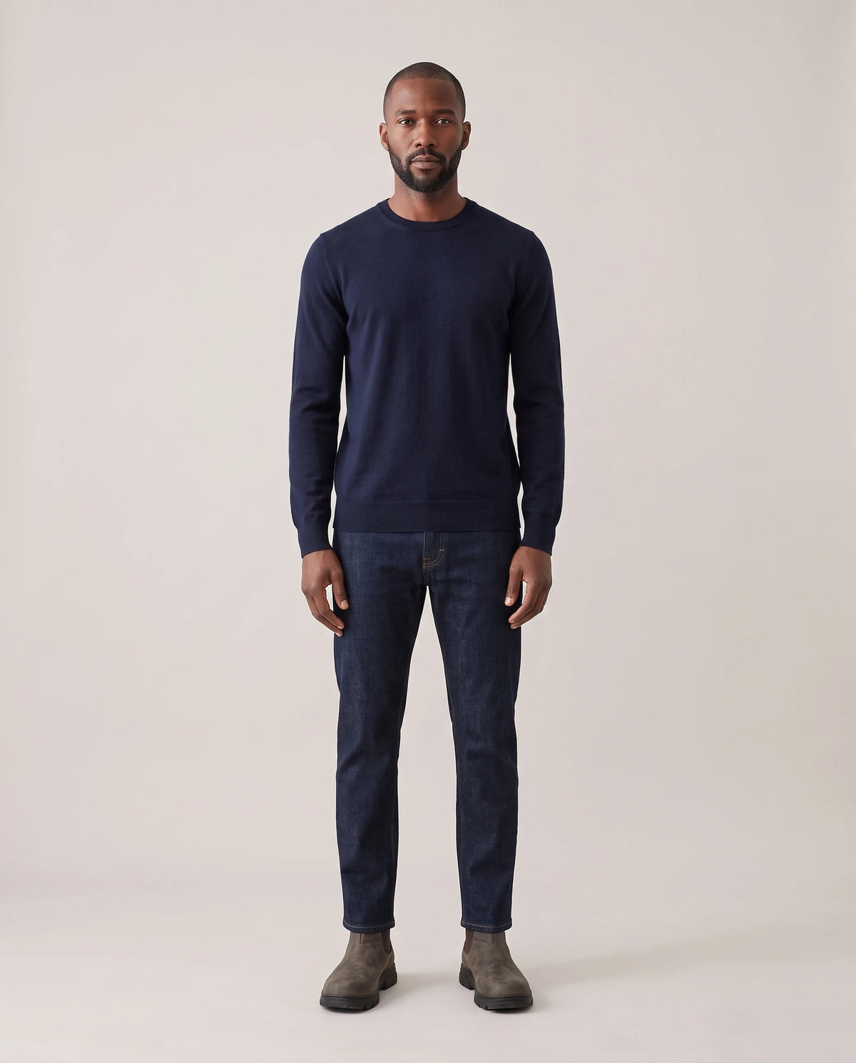 Men's Distressed Chelsea Boots - Jayce - Model Full Look