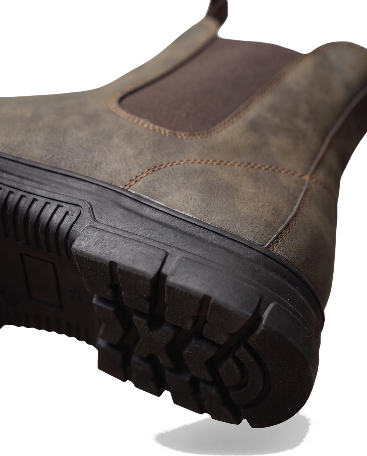 Men's Distressed Chelsea Boots - Jayce - Detail Lug Sole Edge