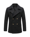 Men's Double-Breasted Peacoat - Jaxson - Black