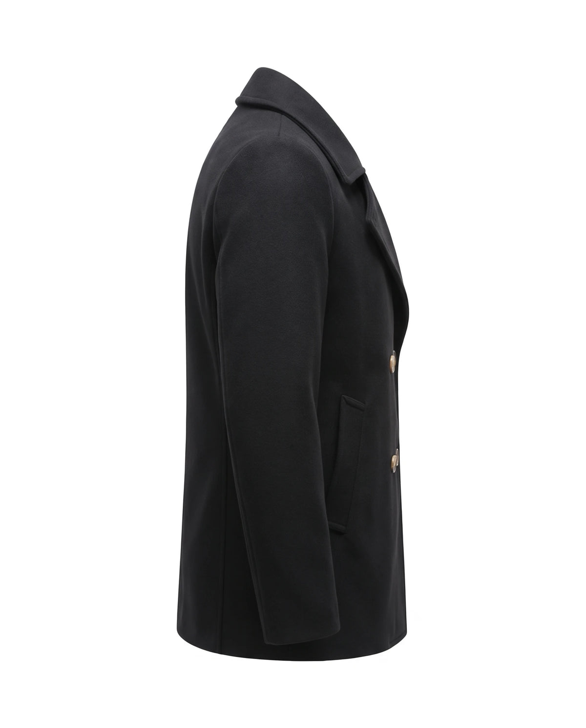 Men's Double-Breasted Peacoat - Jaxson - Side View