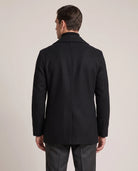 Men's Double-Breasted Peacoat - Jaxson - Model Back