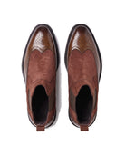 Men's Leather Wingtip Chelsea Boots - Homer - Top View