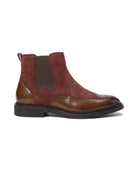Men's Leather Wingtip Chelsea Boots - Homer - Side Profile