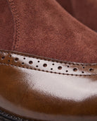 Men's Leather Wingtip Chelsea Boots - Homer - Detail Material Texture