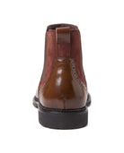 Men's Leather Wingtip Chelsea Boots - Homer - Detail Heel Counter