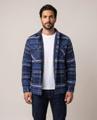 Men's Quilted-Lined Flannel Shirt Jacket - Hollis - Model Front