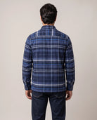 Men's Quilted-Lined Flannel Shirt Jacket - Hollis - Model Back