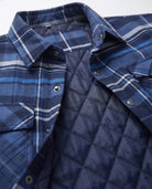 Men's Quilted-Lined Flannel Shirt Jacket - Hollis - Collar and Quilted Lining Detail