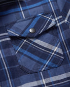 Men's Quilted-Lined Flannel Shirt Jacket - Hollis - Flap Pocket Detail