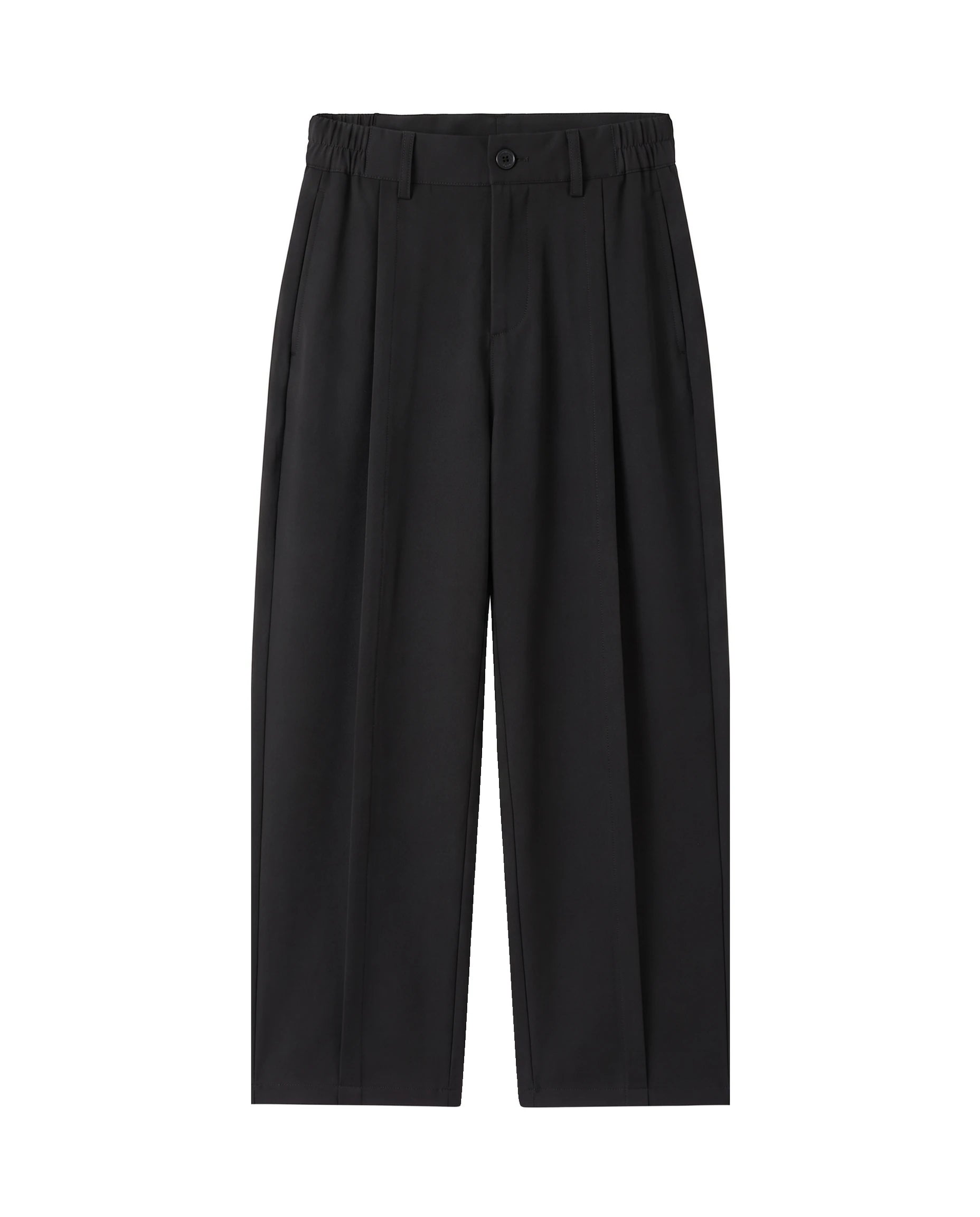 Men's Relaxed Straight-Leg Trousers - Hartley - Black