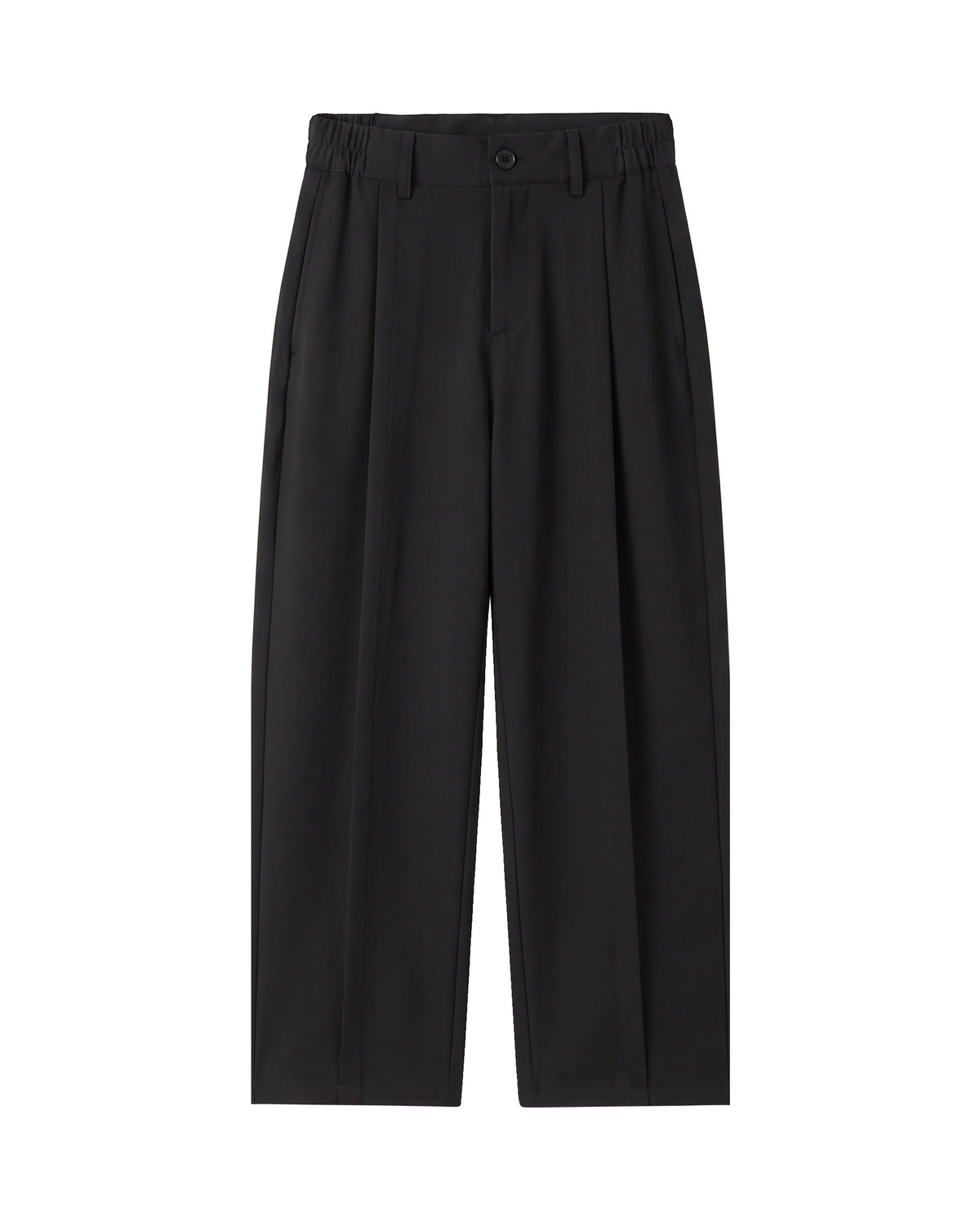 Men's Relaxed Straight-Leg Trousers - Hartley - Black
