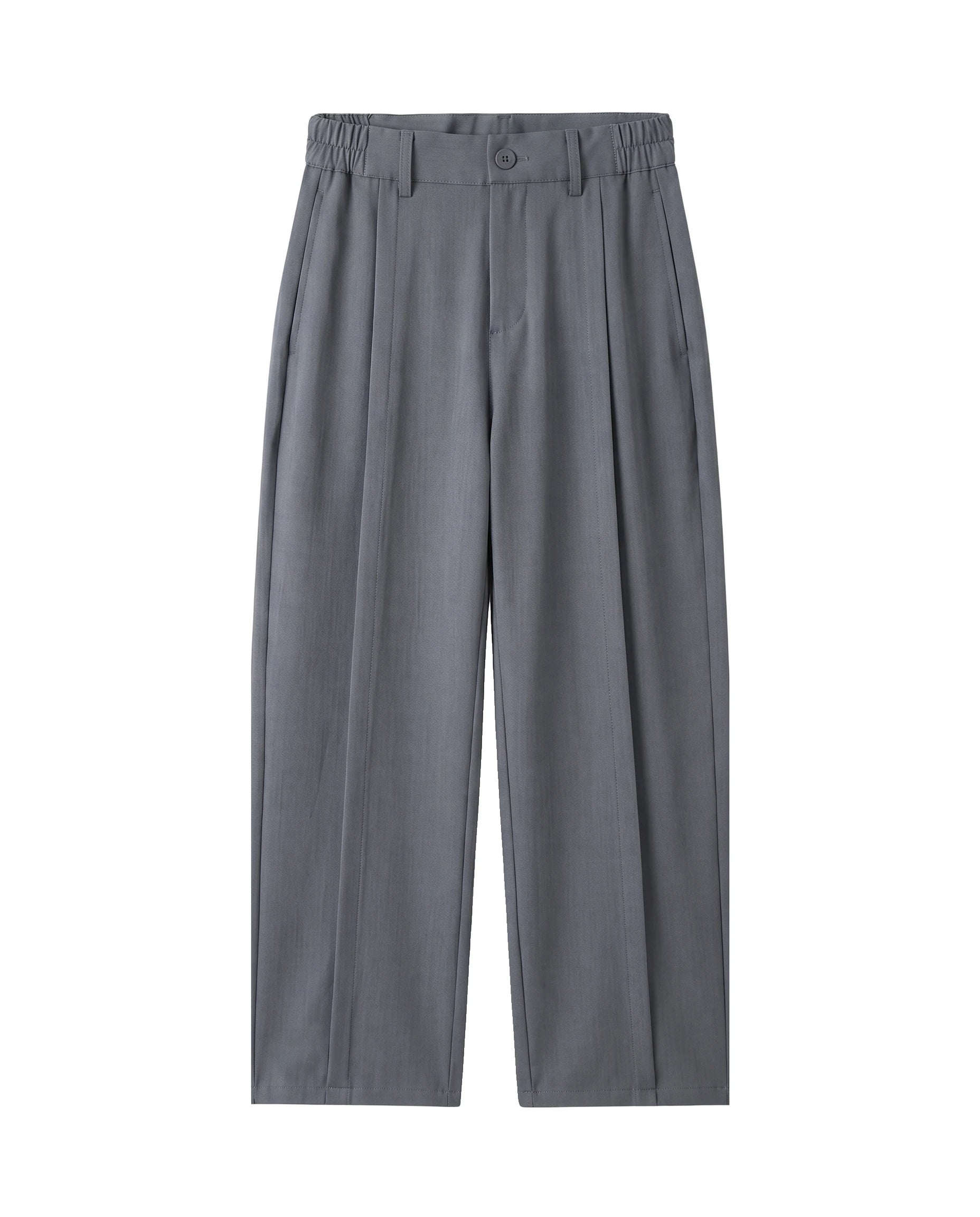 Men's Relaxed Straight-Leg Trousers - Hartley - Gray