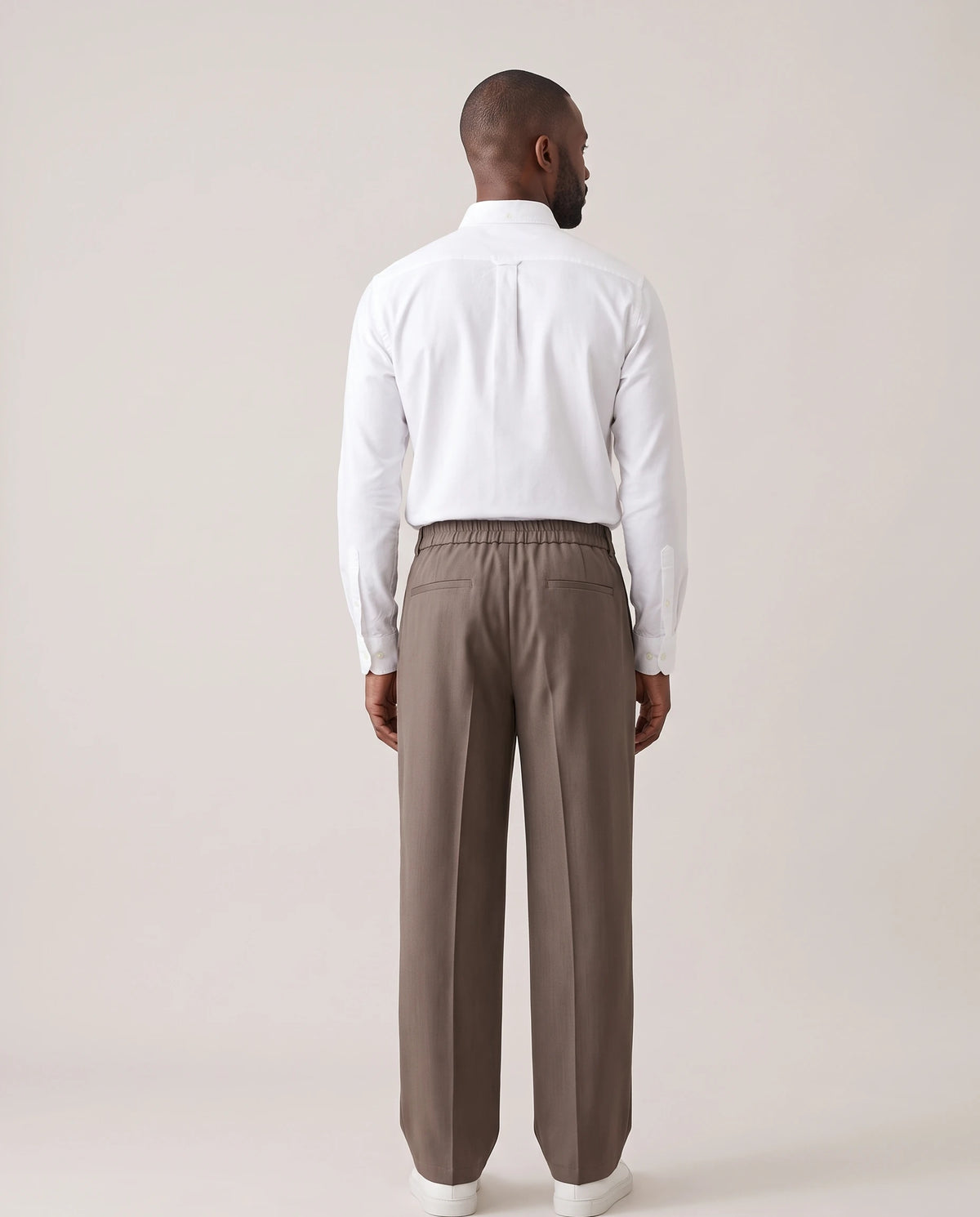 Men's Relaxed Straight-Leg Trousers - Hartley - Model Back